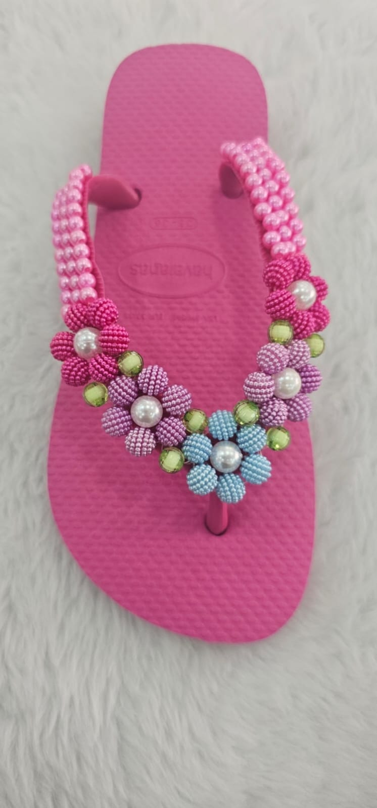 CHINELO BORDADO ROSA FLUX